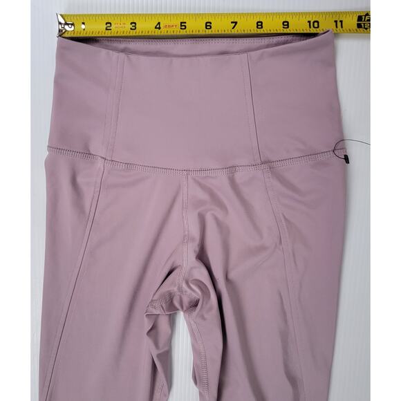 NWT Nike Womens Small Yoga High-Waist 7/8 Cut Out Leggings Purple Plum Fog Gym - Picture 10 of 12